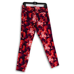 NWT Womens Pink Purple Floral 5-Pocket Design Skinny Leg Ankle Pants Size 4 alternative image