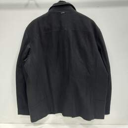 Calvin Klein Men's Black Full Zip Lined Hooded Wool Blend Jacket Size XL alternative image