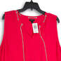 NWT Womens Pink V-Neck Sleeveless Pullover Tunic Blouse Top Size 3/3X/22-24 image number 3