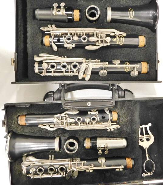 Leblanc 7214 and Vito 7212 B Flat Student Clarinets w/ Accessories (Set of 2) image number 1