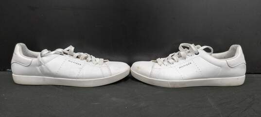 Tommy Hilfiger Men's White Leather Shoes Size 10.5 image number 3