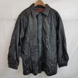 Wilson's leather jacket w removable liner and tie belt L