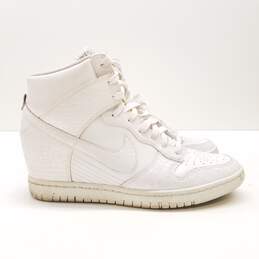 Nike Dunk Sky High White Croc Print Sneakers 528899-105 Size 9.5