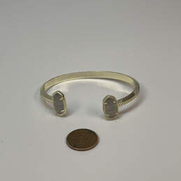 Designer Kendra Scott Gold-Tone Iridescent Druzy Stone Cuff Bracelet w/ Bag alternative image