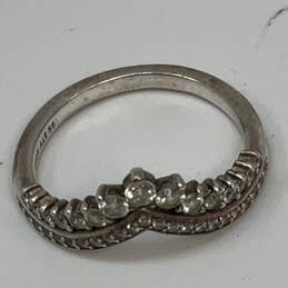 Designer Pandora B1 S925 ALE Sterling Silver Cubic Zirconia Wishbone Ring alternative image