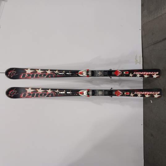 Pair of Multicolor Snow Skis image number 1