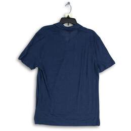NWT John Varvatos Mens Blue Striped Spread Collar Short Sleeve Polo Shirt Size L alternative image