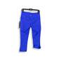 NWT Womens Blue Elastic Waist Activewear Compression Leggings Size Medium image number 2