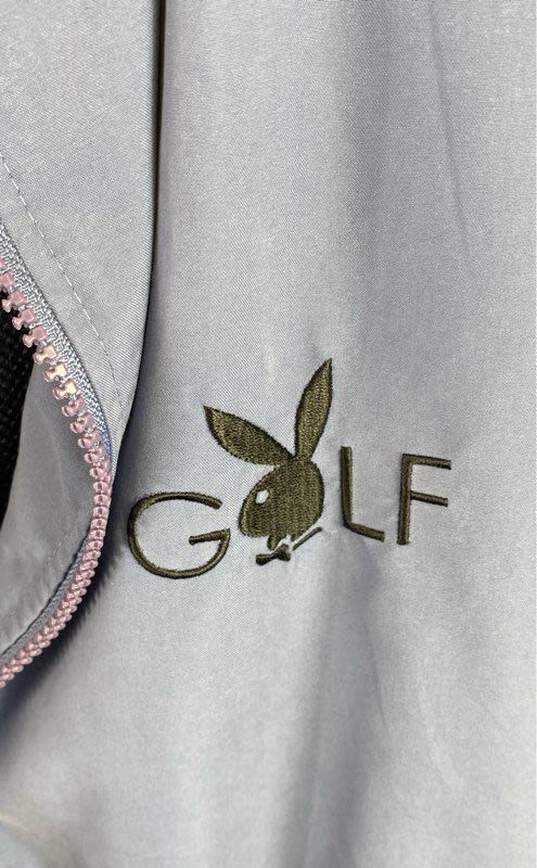 Playboy Men Blue Golf Quarter Zip Jacket XL image number 4