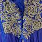 Aspeed Blue Sleeveless Formal Beaded Maxi Ball Gown Prom Dress XXL image number 3