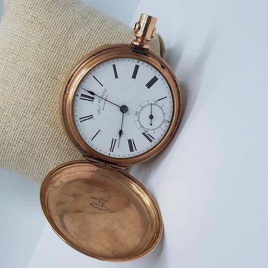 Waltham American Watch Co. Mvmt. 3224792 Model 1884 Antique From 1887 Gold Filled 14s Double Hunter Pocket Watch image number 1