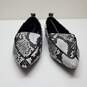 Lulu's Flats Emmy Natural Snake Pointed Loafers Black/White Size 9 image number 3