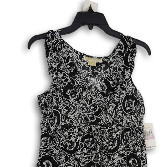 NWT Womens Black White Printed Surplice Neck Sleeveless Maxi Dress Size 6 image number 3