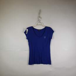 Womens Regular Fit Short Sleeve Scoop Neck Pullover T-Shirt Size Large