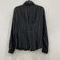 Armani Collezioni Womens Black Striped Long Sleeve Button-Up Shirt Size 12 W/COA image number 2