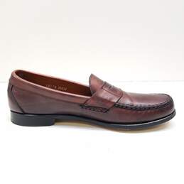 Allen Edmonds Cavanaugh Oxblood Leather Penny Loafers Shoes Men's Size 12 B