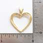 14K Yellow Gold Nugget Heart Pendant - 1.47g image number 5