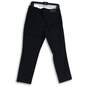 NWT Ann Taylor Womens Black Flat Front Pull-On Tailored Ankle Pants Size 8 image number 2