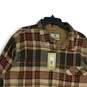 NWT Mens Multicolor Plaid Buck Camp Flannel Long Sleeve Button-Up Shirt Size XLT image number 3