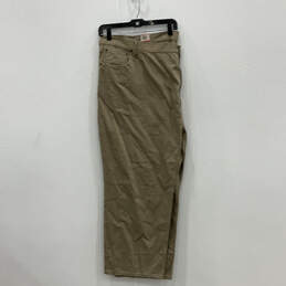 NWT Men Khaki Flat Front Straight Leg 5-Pocket Design Chino Pants 58/30