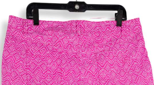 Stella Parker Womens Pink White Flat Front Slash Pocket Chino Shorts Size 16 image number 4