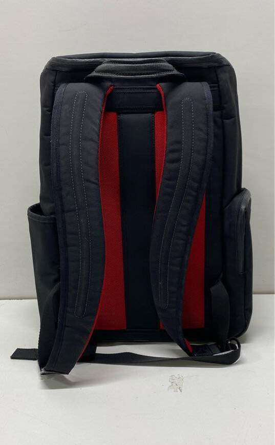 Paul Smith Black Red Nylon Backpack Bag image number 3