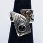 Kara Sterling Silver Assorted Gemstone Open Work Twist Ring Size 4 1/2 7.8g image number 2