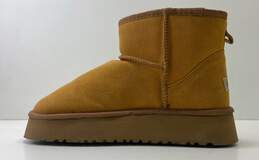 UGG Brown Suede Shearling Style Platform Boots Women's Size 11 alternative image
