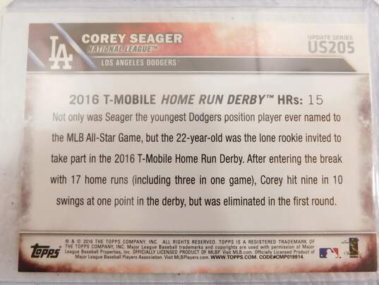 2016 Corey Seager Topps Rookie Home Run Derby Dodgers Rangers image number 3
