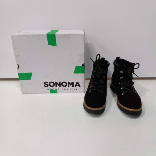Sonoma Women's Margarita Black Bootie Style Boots Size 8 IOB image number 1