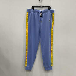 NWT Mens Blue Slash Pockets Drawstring Tapered Leg Jogger Pants Size 3XL