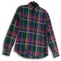 Mens Multicolor Plaid Long Sleeve Collared Flannel Button-Up Shirt Size M image number 1