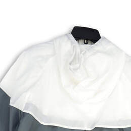 Mens White Gray Long Sleeve Hooded Full-Zip Windbreaker Jacket Size XL alternative image