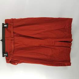 Sandro Studio Women Red Skirt With Belt Size 8 alternative image