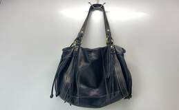 Lucky Brand Leather Easy Rider Fringe Tote Black