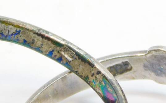 Romantic 925 Garnet & Marcasite Pendant Onyx Bali Beaded Necklace Marquise & Claddagh Rings & Twisted Herringbone Chain Bracelet 28.5g image number 6