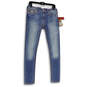 NWT Womens Blue Denim Stretch 5-Pocket Design Skinny Leg Jeans Size 30 image number 1
