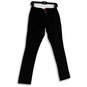Womens Black Slim Fit Flat Front Straight Leg Chino Pants Size 7 image number 1