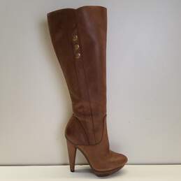 Steve by Steve Madden Dyme Leather Boots Brown 7