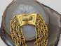 Vintage Crown Trifari Gold Tone Multi Strand Chain Necklace 90.5g image number 4