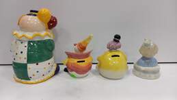 Bundle Of Assorted Clown Figurines, Cookie Jar, And Coin Bank alternative image