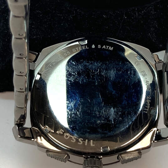 Fossil Machine Chronograph FS-4662 Silver-Tone Quartz Wristwatch 174.3g image number 4