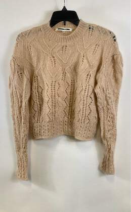 Alexander Mc Queen Women Beige Mohair Knit Sweater M