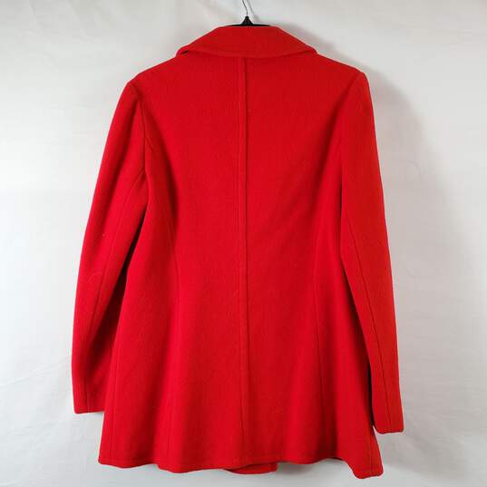 Mackintosh Women Red Pea Coat Sz 8 image number 2