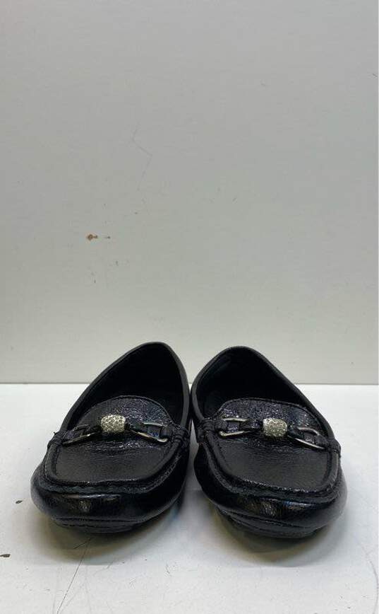 Kenneth Cole Dawson Driver Patent Black Flats Loafers Shoes Size 5.5 B image number 2