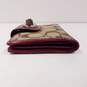 Coach Signature Canvas Bifold Wallet Turnlock Brown Burgundy image number 4