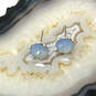 Designer Stella & Dot Stella Silver-Tone Blue Crystal Stone Stud Earrings image number 1