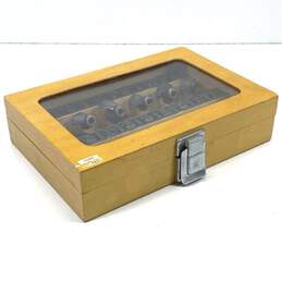 Vintage 16 Piece Router Bit Set in Wooden Box