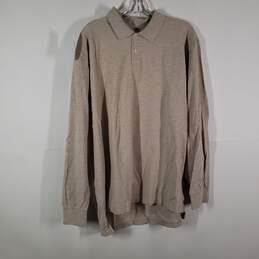 Mens Cotton Regular Fit Long Sleeve Collared Golf Polo Shirt Size XL