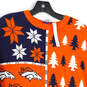 Mens Orange Christmas Denver Broncos Ugly Pullover Sweater Size Large image number 3